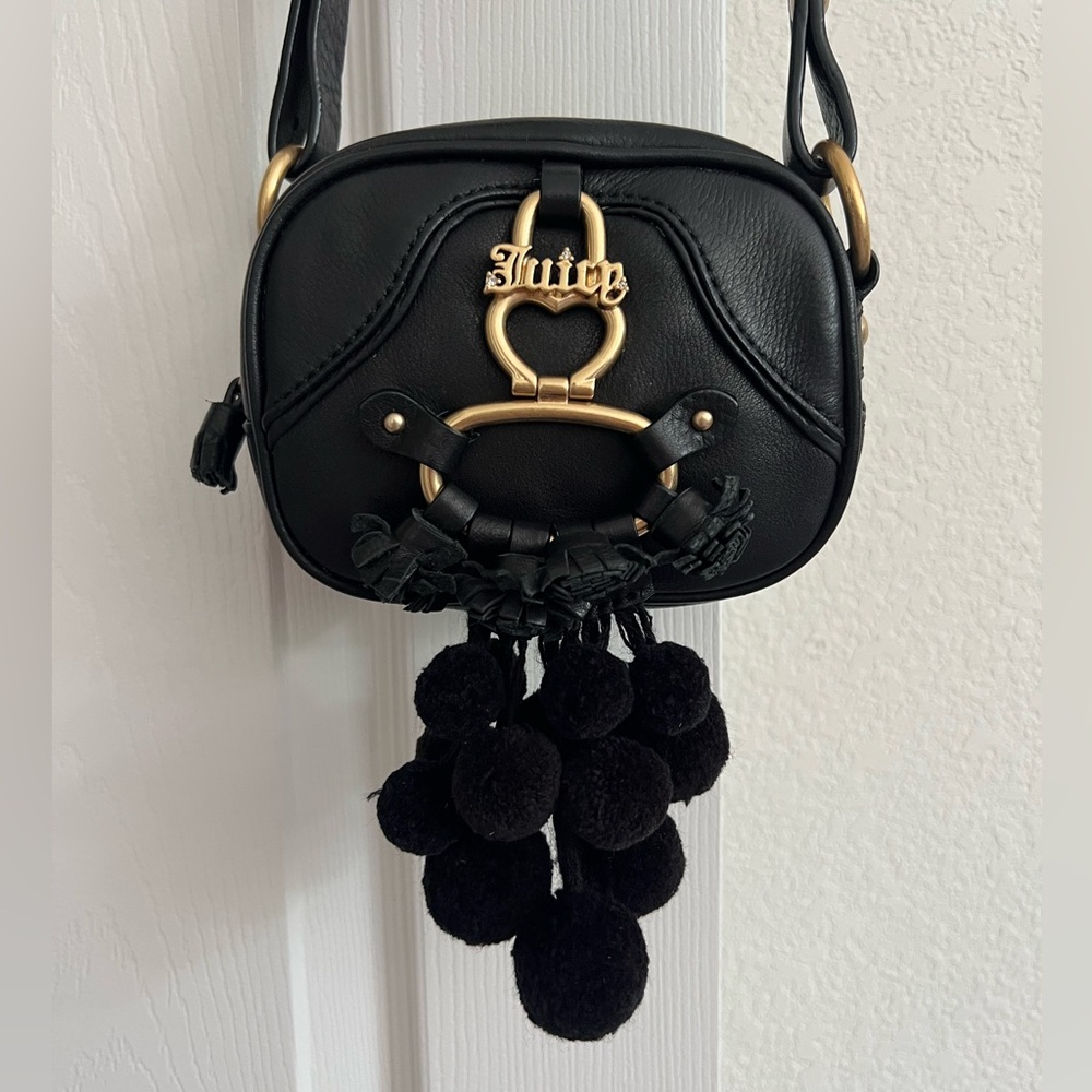 Juicy Couture Vintage Mini Leather Crossbody with Ball Cluster